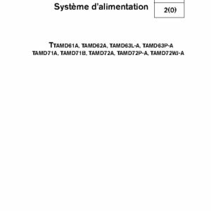 7738303 M.ATELIER D61-D62-D63-D71-D72 - Système Alimentation